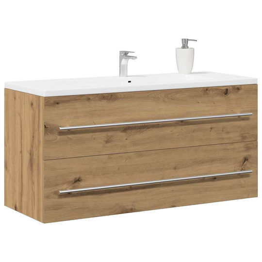 vidaXL Badezimmer Waschtisch-Einheit M100xB38.5xH48cm Eiche
