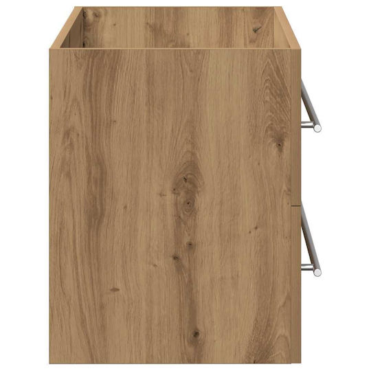 vidaXL Badezimmer Waschtisch-Einheit M100xB38.5xH48cm Eiche