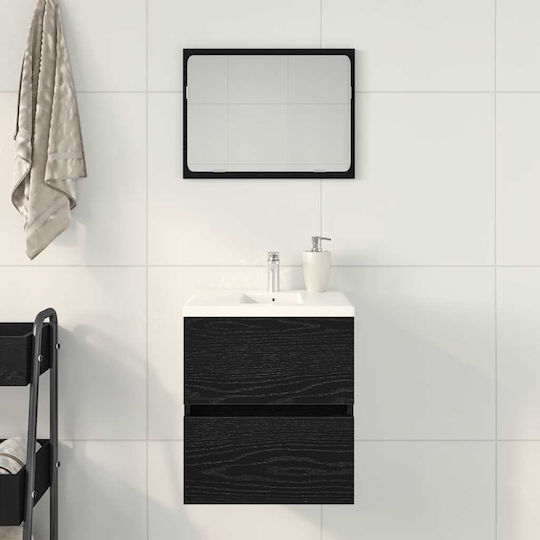 vidaXL Vanity Unit Without Sink M41xD38.5xH45cm Black Oak