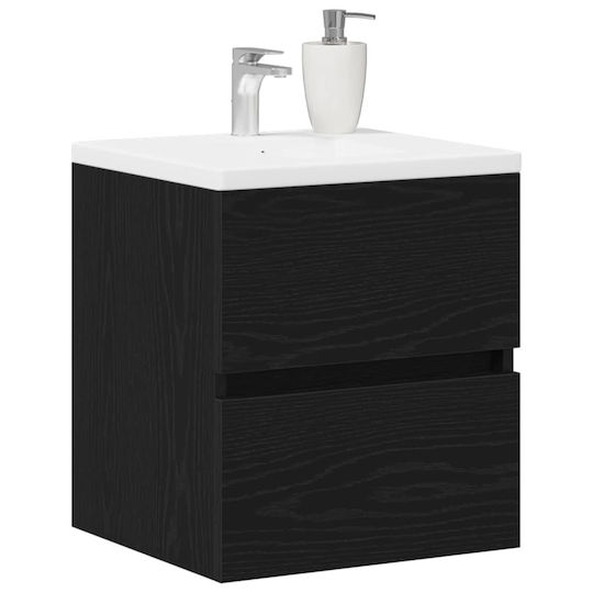 vidaXL Vanity Unit Without Sink M41xD38.5xH45cm Black Oak