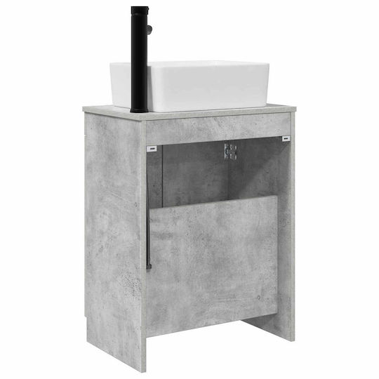 vidaXL Bathroom Vanity Unit Without Sink With Mirror M54xB35xH83cm Grey