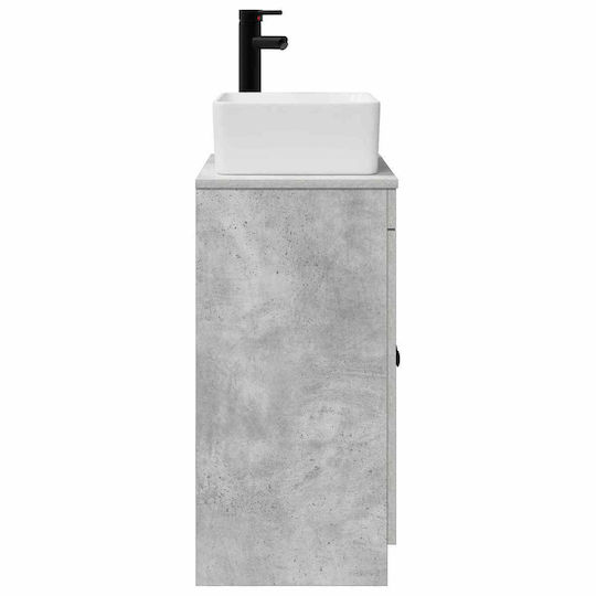 vidaXL Bathroom Vanity Unit Without Sink With Mirror M54xB35xH83cm Grey