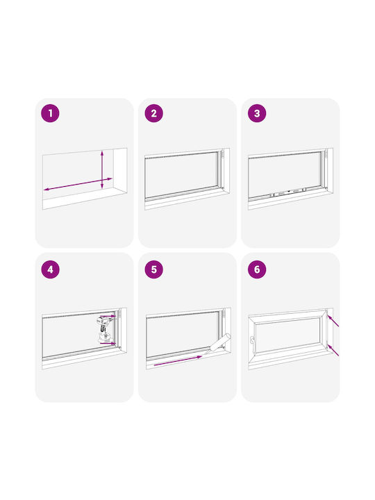 vidaXL Hinged PVC Window W90xH70cm
