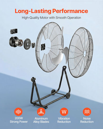 Vevor Ventilator De Pardoseală Diametru Ventilator 76cm Negru