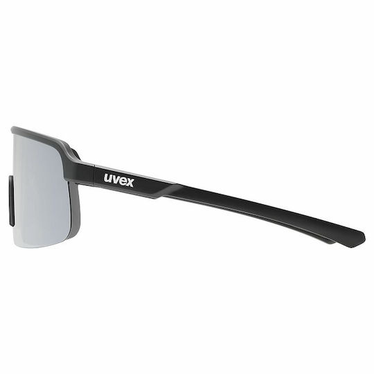 Uvex Cycling Glasses with Black Frame and Mirror Lenses