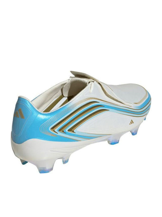 adidas F50 Messi Elite Football Shoes with Cleats FG Ivory Semi Blue Burst Icey Blue adidas F50 Messi Elite Football Shoes with Cleats FG Ivory Semi Blue Burst Icey Blue