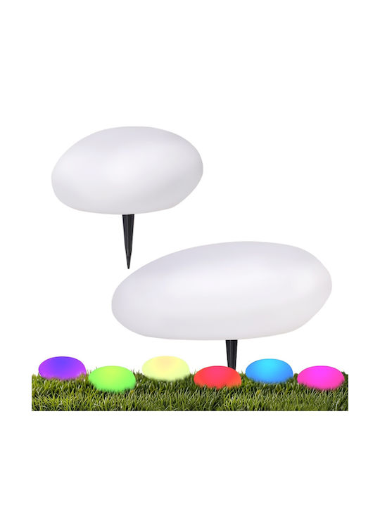 Lightex LED Φωτιστικό Δαπέδου με Θερμό Λευκό Φως Γκρι