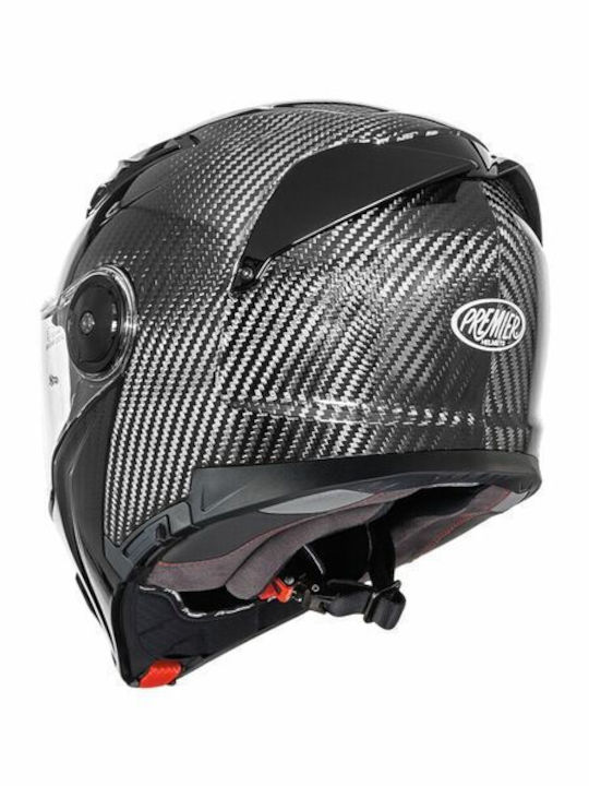 Premier Jogger U9 Carbon Motorcycle Helmet Flip-Up ECE 22.06 with Sun Visor