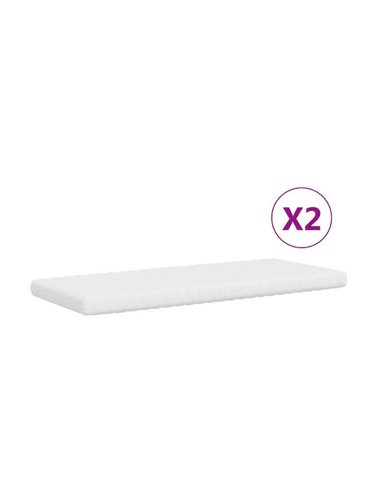 Canapea Pat Single Tapițat cu Catifea Gri Închis cu Plăci și Saltea 90x190cm