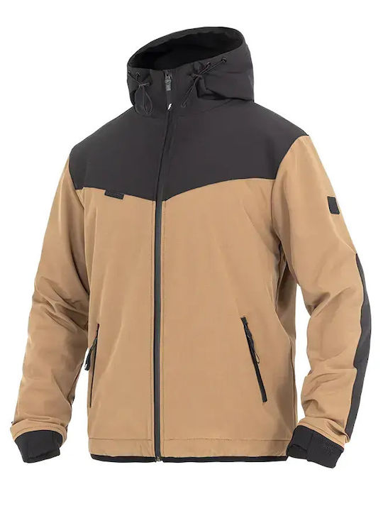 John Doe XTM V3 Softshell Rip Stop Χειμερινό Ανδρικό Μπουφάν Μηχανής Softshell Αδιάβροχο Brown / Black