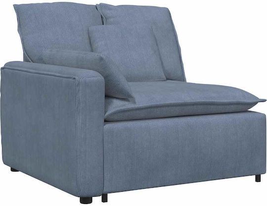 Five-Seater Couch Blue 324x105x64 cm