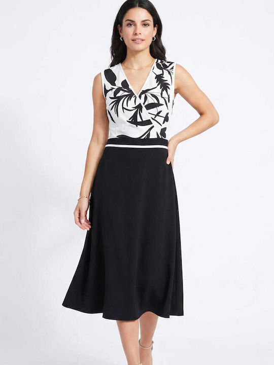 Sommer Midi Damenkleid für Hochzeit - Taufe Schwarz