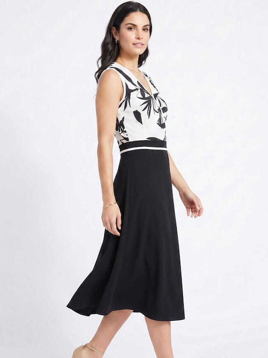 Sommer Midi Damenkleid für Hochzeit - Taufe Schwarz