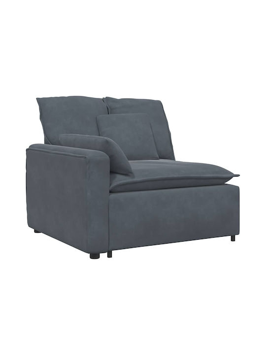 Corner Velvet Couch Dark Gray 324x205x64cm