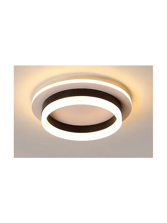 Luminastar Πλαφονιέρα Οροφής Μαύρη με Ενσωματωμένο LED