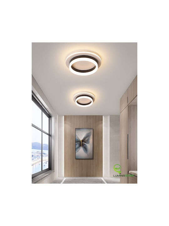 Luminastar Πλαφονιέρα Οροφής Μαύρη με Ενσωματωμένο LED
