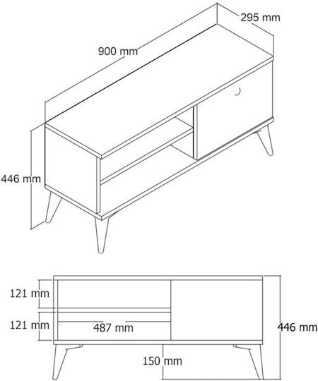 Stand TV De Podea Maro 90x30x45 cm Stand TV De Podea Maro 90x30x45 cm
