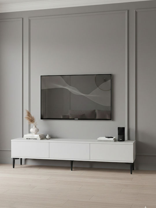 Stand TV Alb L180xA30xÎ41cm