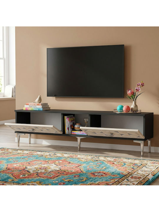 Gray TV Stand L150xD30xH41cm
