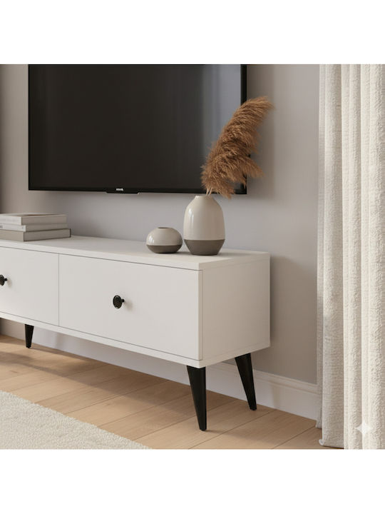 TV-Ständer Weiß M120xP30xH41cm