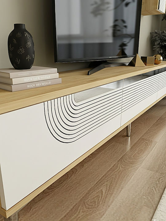 Έπιπλο Τηλεόρασης Χρυσό Μ180xΠ30xΥ41cm