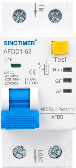 Întrerupător Automat De Circuit Protecție Arc Electric Afdd Sinotimer Afdd1-63 C16 16a 230v Ac