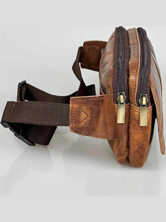 152 Men's Leather Belt Bag Tabac