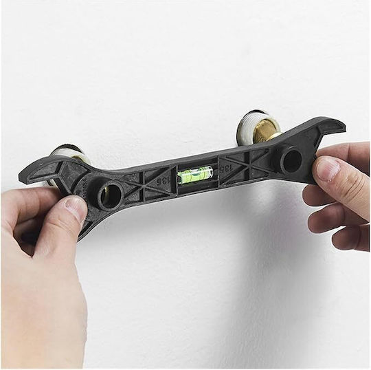 Cheie Multifuncțională Nivel Zola Pentru Alinierea Țevilor Robinetelor Instalații Sanitare Material Plastic Durabil Dimensiuni 190 Mm X 150 Mm Negru