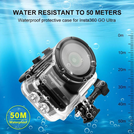 Puluz Waterproof Underwater Case Diving 50m Insta360 Go Ultra Pu1087t