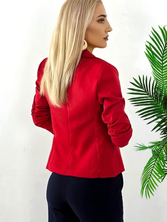 Kurzes Damen Blazer Rot