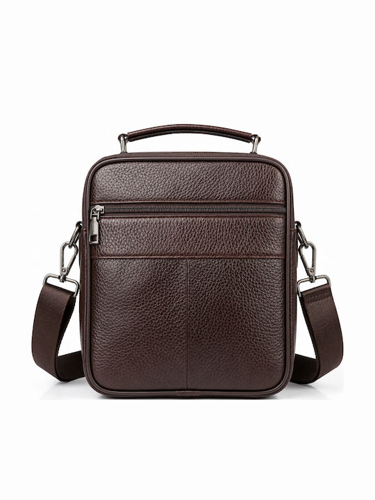 Leather Men's Shoulder / Crossbody Bag Brown