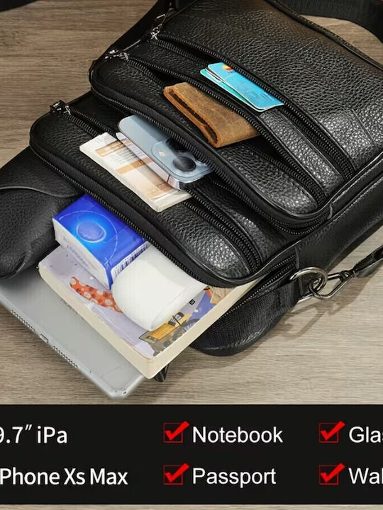Ανδρική Τσάντα Ώμου / Χιαστί Καφέ