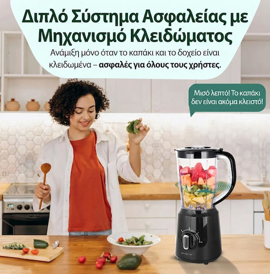 Emerio BL-124816.8 Блендер с Пластмасова Кана 1,5 л 500W Черен