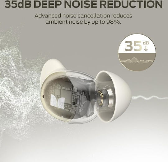 Monster Sleep Ear200 In Ear Bluetooth Безжични Слушалки с Калъф за Зареждане Бели