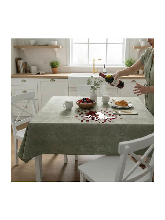 Τραπεζομάντηλο Βαμβακερό Αλέκιαστο Verde 140x180εκ.