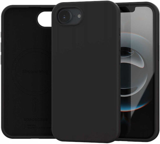 Spacecase Back Cover Σιλικόνης Μαύρο (iPhone 17e / 16e)
