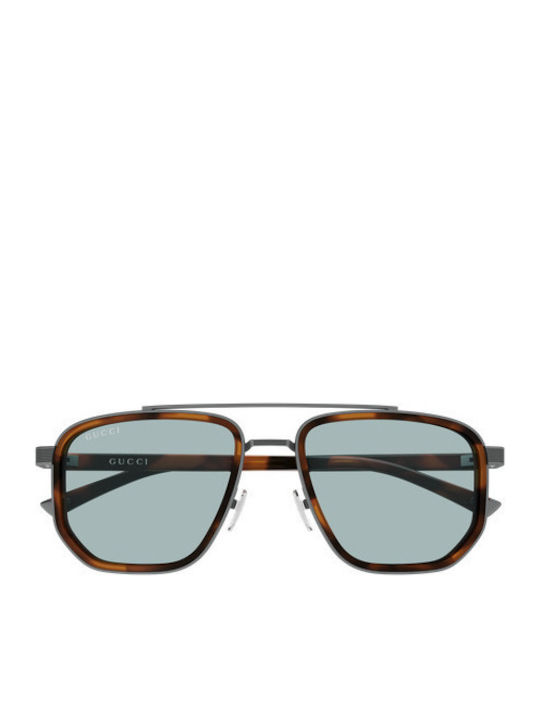 Gucci Unisex Γυαλιά Ηλίου με Καφέ Σκελετό και Μπλε Φακό GG2073S 002