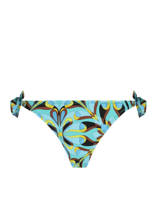 Bikinihosen mit Schnürung Türkis