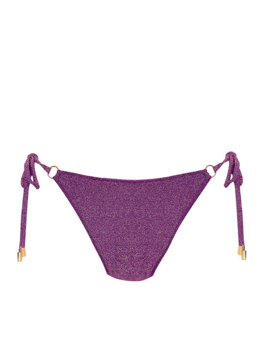 Slip Bikini Inferioare Cu Dantelă Violet