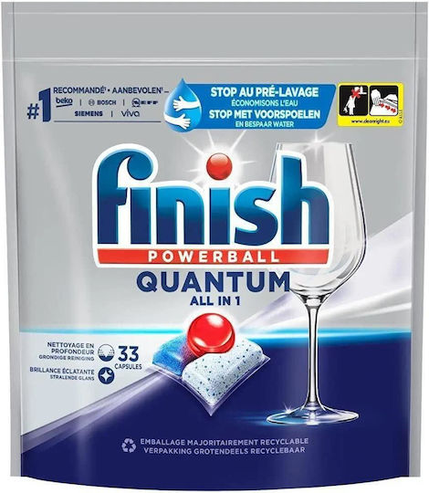 Finish Quantum All In One Eco-Friendly 33 Dishwasher Pods