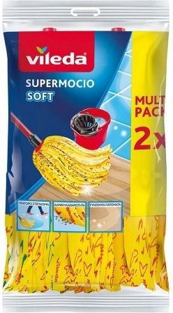 Vileda Supermocio Soft Mop Refill with Microfibers 2 Pieces 102459