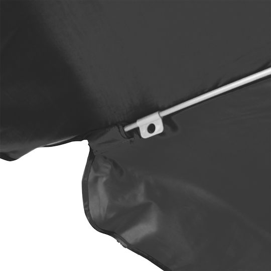 Escape Folding Aluminum Beach Umbrella Diameter 1.82m with UV Protection and Air Duct Black