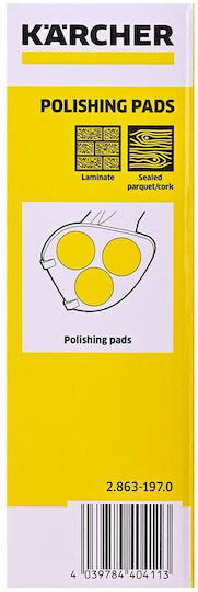Karcher Floor Wiper Cloth Refill Polishing Felts for Sealed Parquet Laminate 3pcs 2.863-197.0