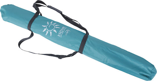 Escape Folding Aluminum Beach Umbrella Diameter 1.82m with UV Protection and Turquoise Air Duct