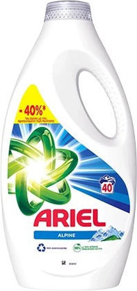 Ariel -40% Υγρό Απορρυπαντικό για Λευκά Ρούχα (40 Μεζούρες)