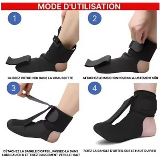 Cizmă Glezna Reglabilă 25.2cm Neopren în Culoare Neagră ORTZPFASPL3539BLK