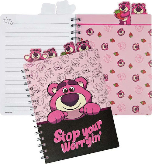 Gim Toy Story Lotso Jam Spiral Notepad A5 Ruled 4 Topics (Miscellaneous Designs)