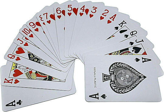 Playing Cards Zola 54 Pieces 8.7x5.7 Cm Checkered Pack Red