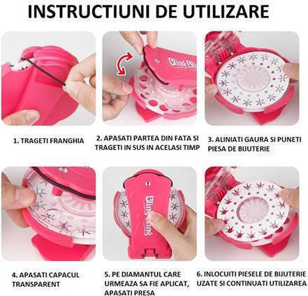 Decorațiune De Păr Roz Cristal Set De Frumusețe