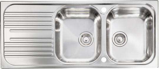 Sanitec Atlantic 10647 Vessel Left Handed Inox Satin Finish M116xP50cm Silver Sanitec Atlantic 10647 Vessel Left Handed Inox Satin Finish M116xP50cm Silver